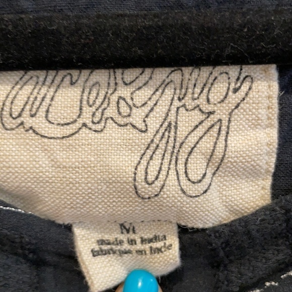 Ace & jig lake tie waist black zodiac stripe dress medium - Picture 7 of 10